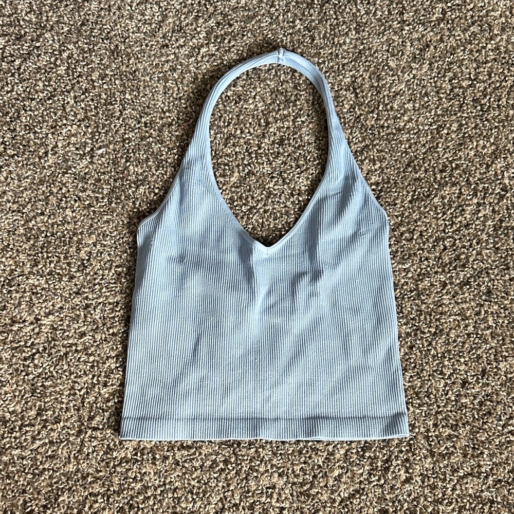Full Tilt Blue Halter Tank Top